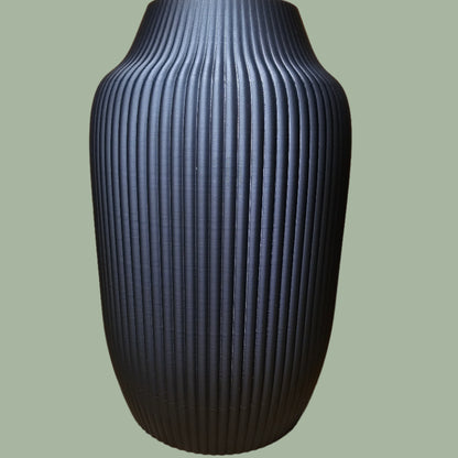 Wide Ribbed Vase