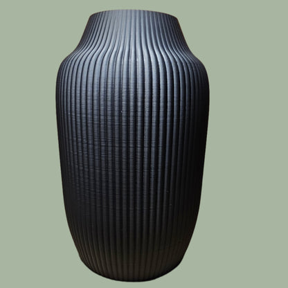 Wide Ribbed Vase