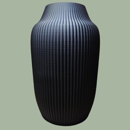 Wide Ribbed Vase