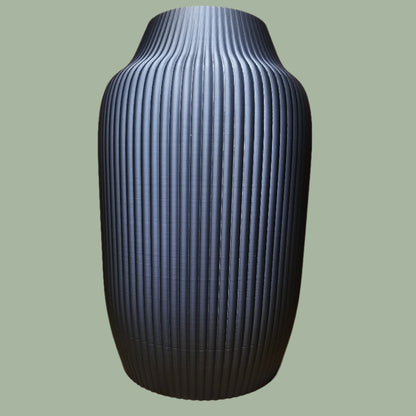 Wide Ribbed Vase