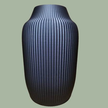 Wide Ribbed Vase