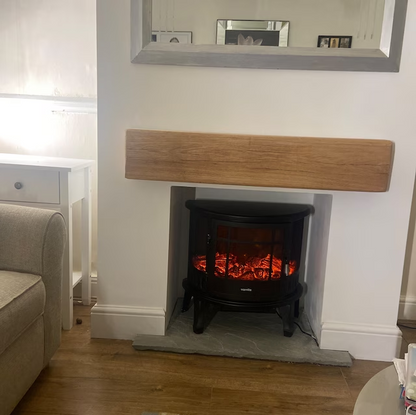 Solid oak mantelpiece supplied with fixings and your choice of distressing