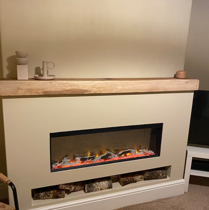 Solid oak mantelpiece supplied with fixings and your choice of distressing