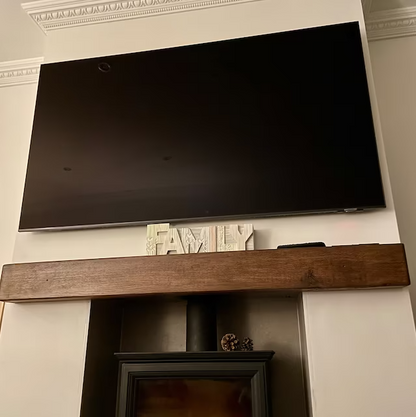 Solid oak mantelpiece supplied with fixings and your choice of distressing