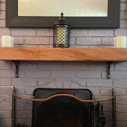 Solid oak mantelpiece supplied with fixings and your choice of distressing