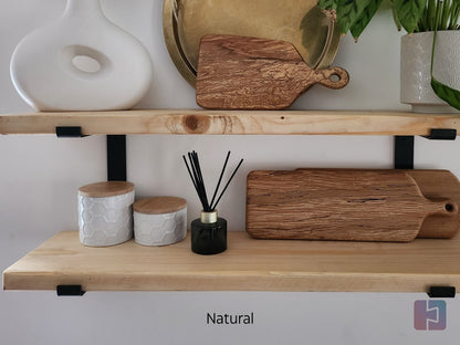 Stunning Rustic Shelf made from reclaimed Scaffold Board Includes Brackets Shelving, Bookshelf, Shelf